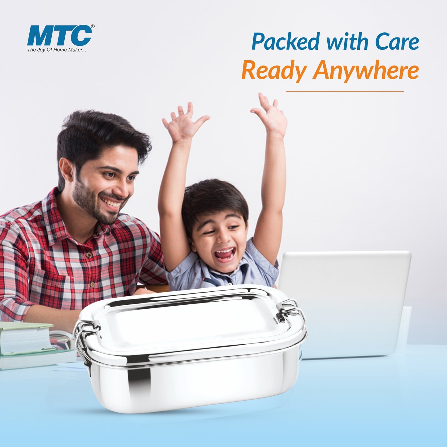 MTC Stainless Steel Rectangle Lunch Box, Leak-Proof Container