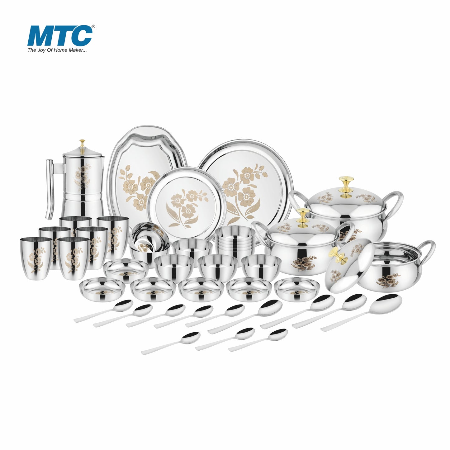 CRB Stainless Steel 51 Pcs Dinner Set