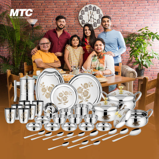 CRB Stainless Steel 51 Pcs Dinner Set