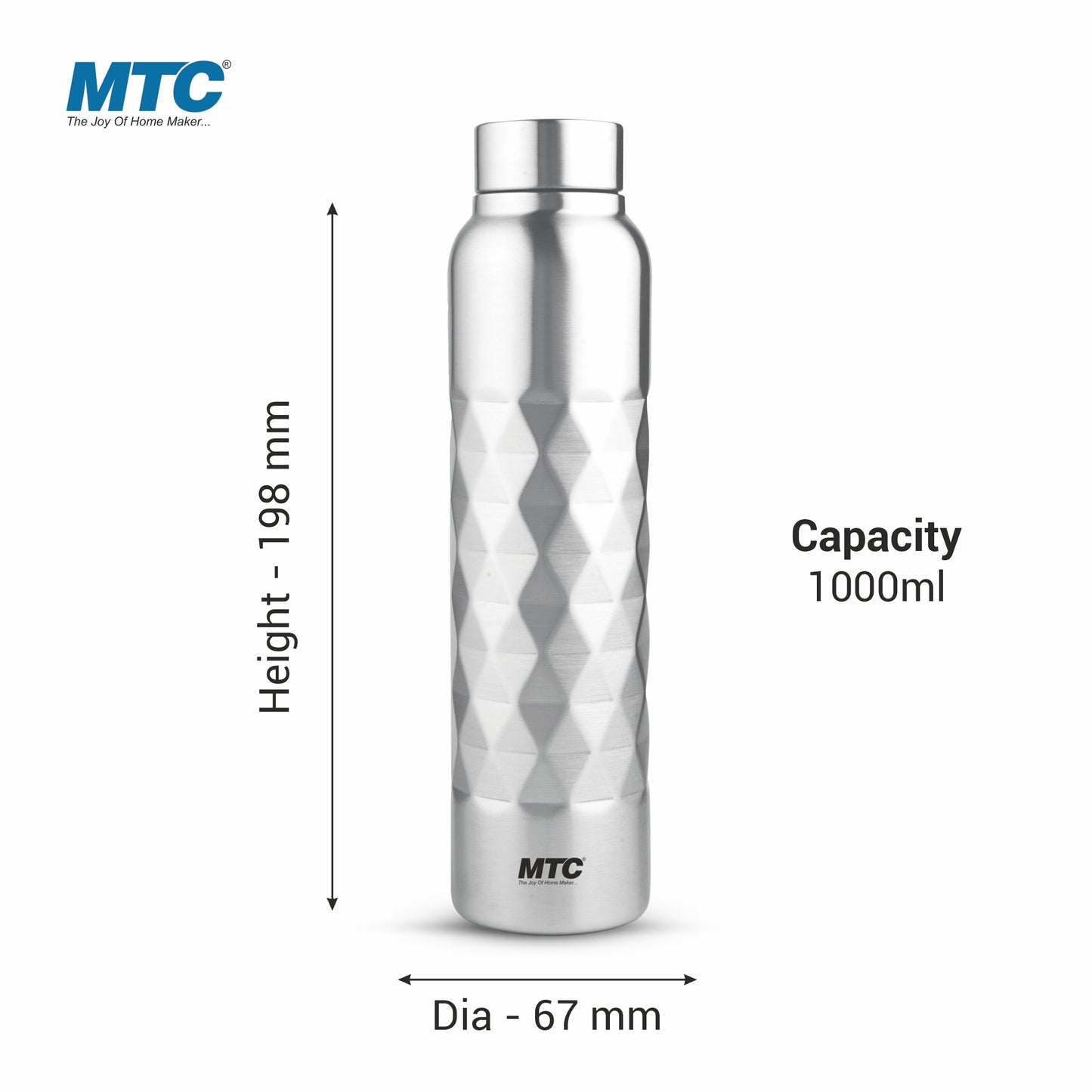 Stainless Steel Fridge Bottle Cubix