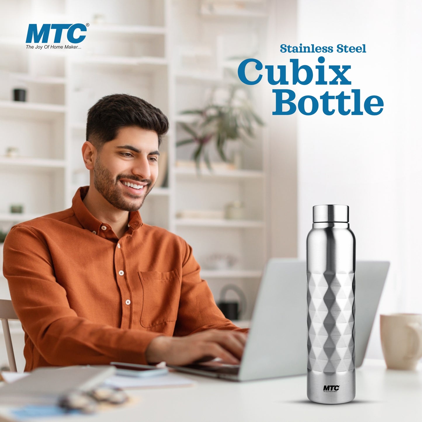 Stainless Steel Fridge Bottle Cubix