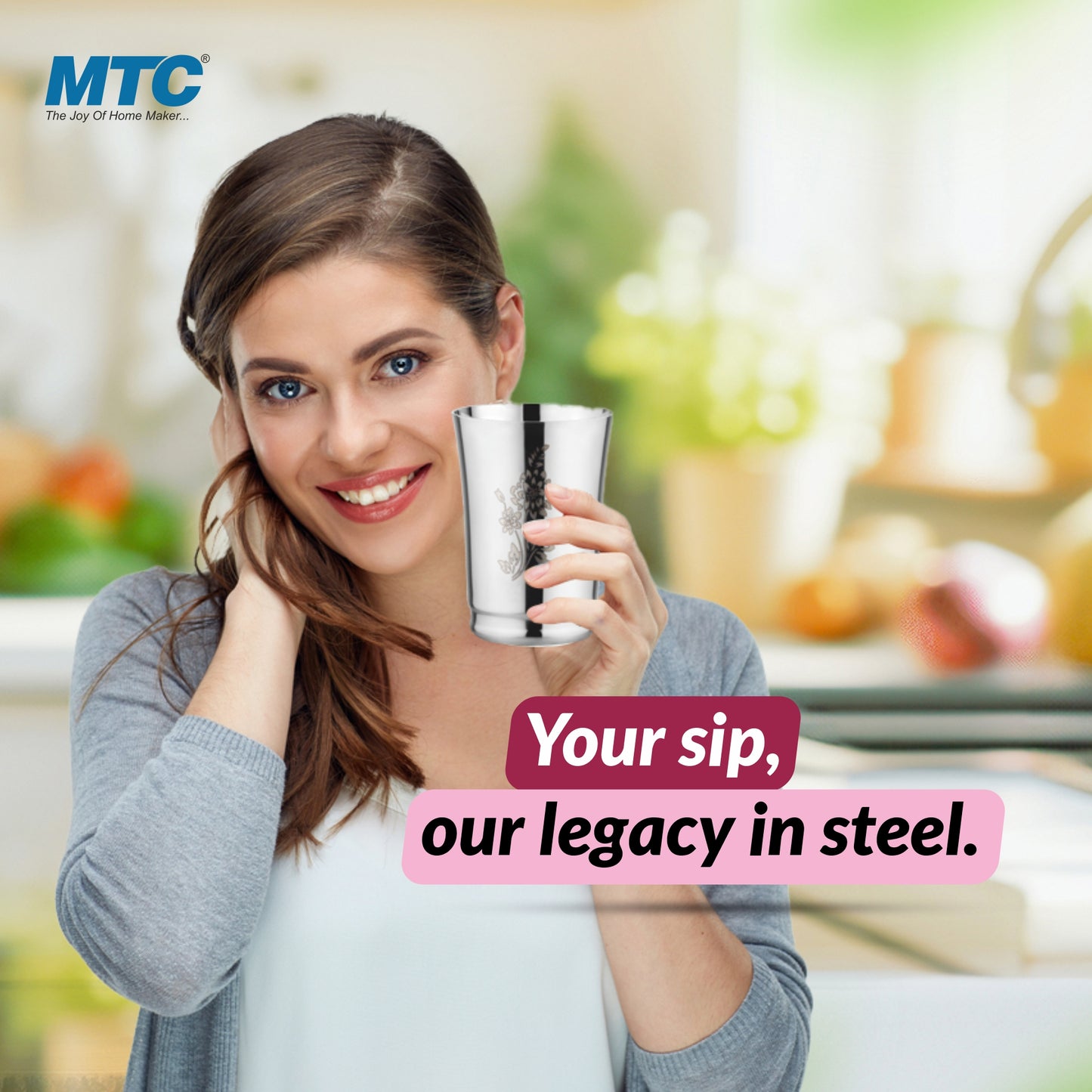 Flower Stainless Steel Glass Set of 6 | Mirror Polish | Ideal for Serving Water, Juice, Cold Drinks & Lemonade