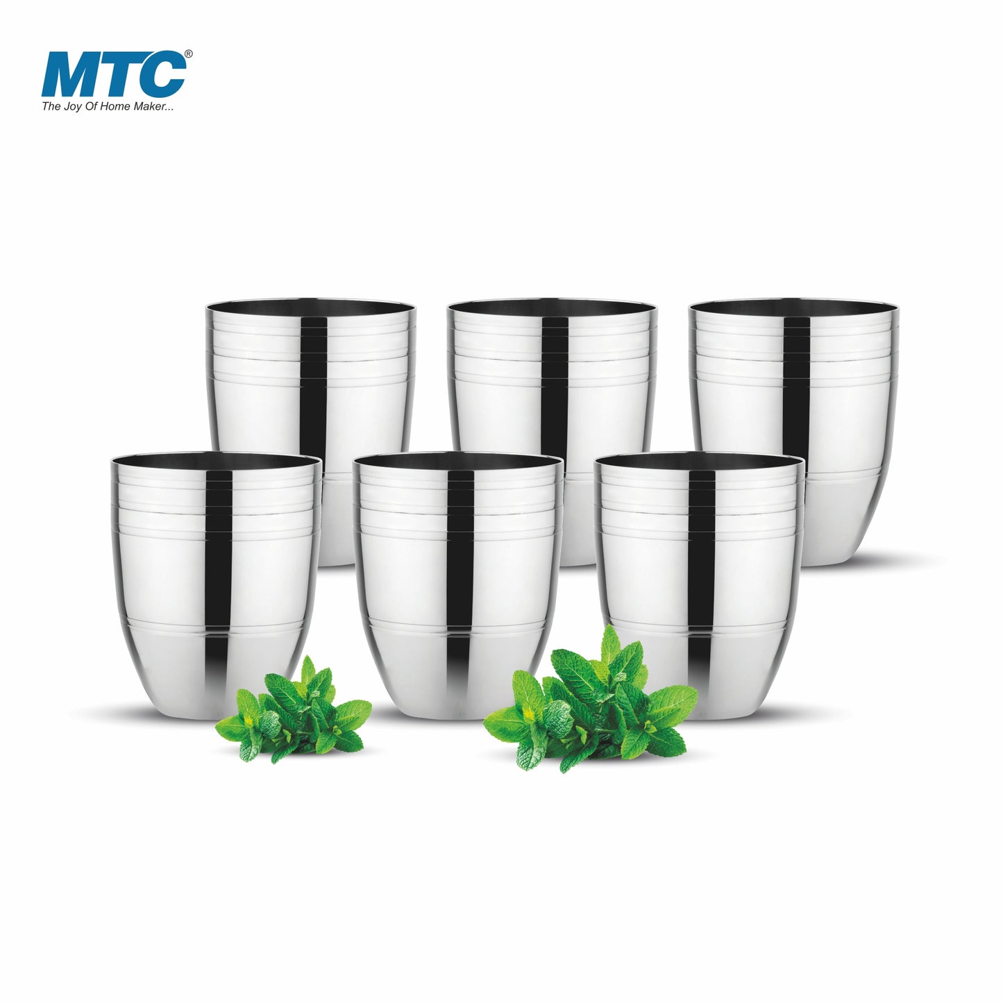 Matka Stainless Steel Glass Set of 6 | Mirror Polish | Ideal for Serving Water, Juice, Cold Drinks & Lemonade