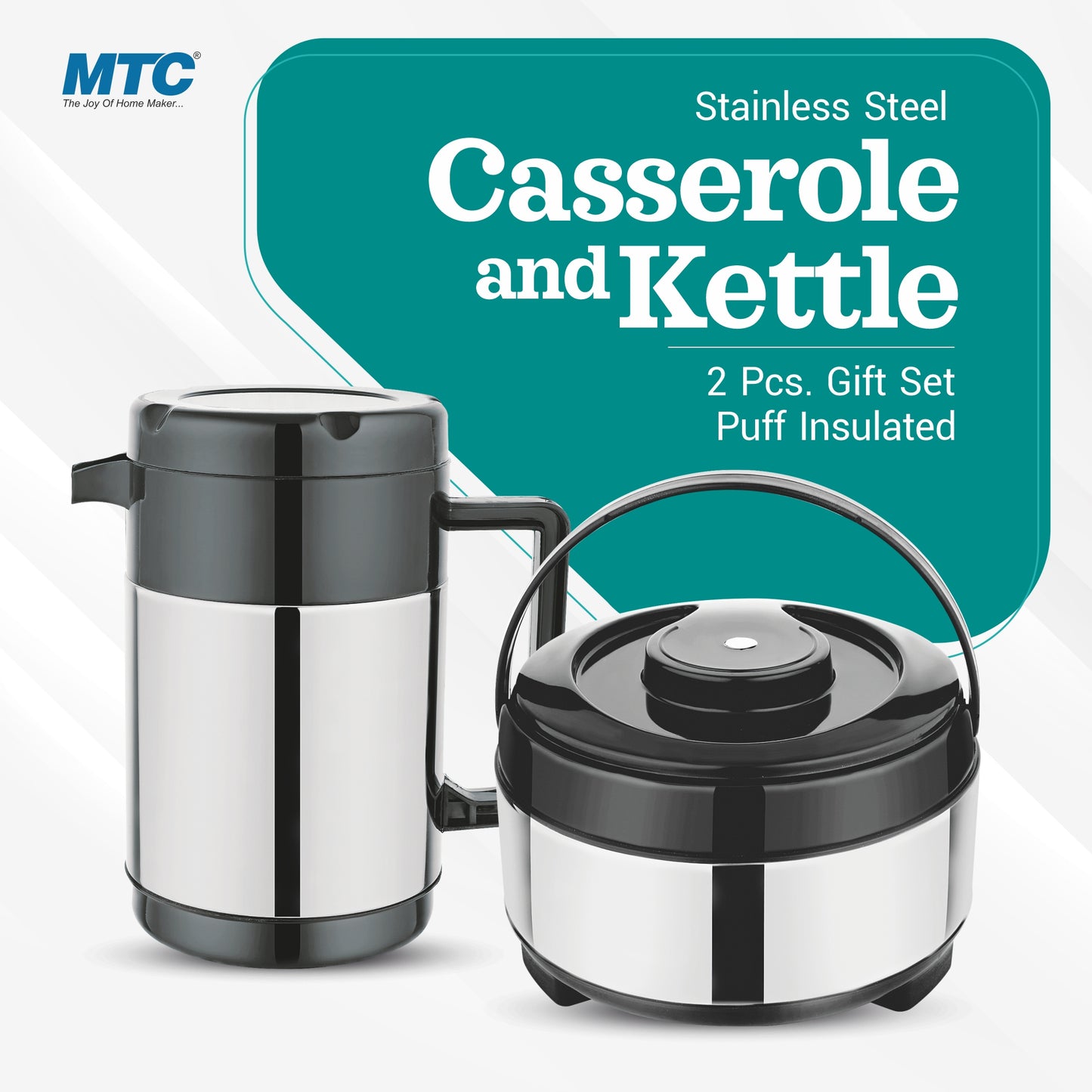 Casserole and Kettle Puff Insulated Combo Set Gift Pack