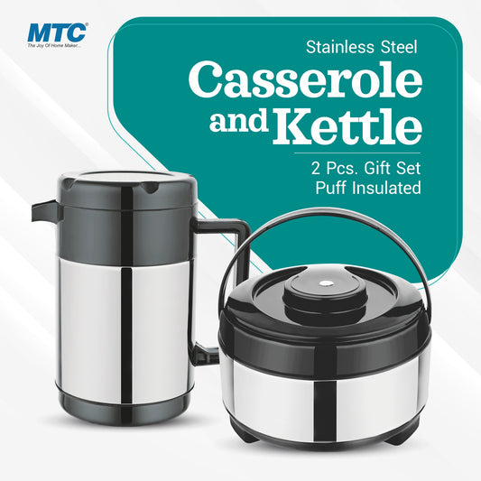 Casserole and Kettle Puff Insulated Combo Set Gift Pack