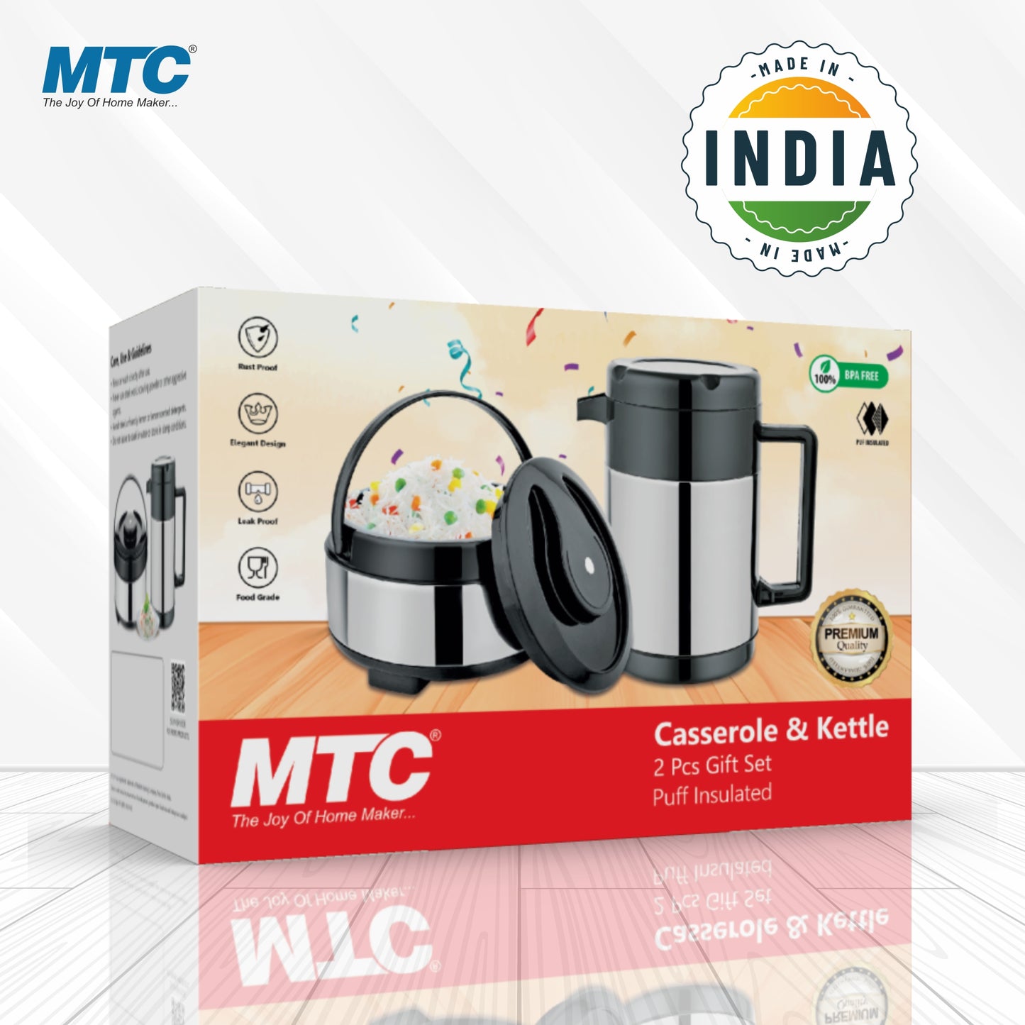 Casserole and Kettle Puff Insulated Combo Set Gift Pack