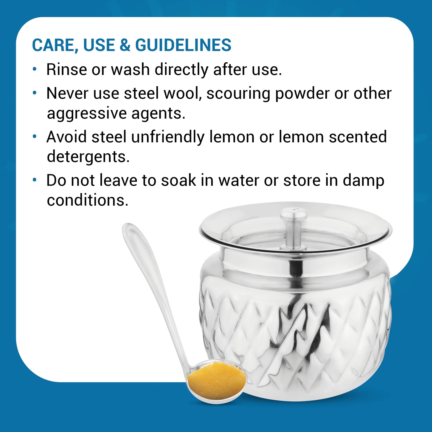 Divine Stainless Steel Oil and Ghee Container With Spoon for Kitchen | Multipurpose Oil Container