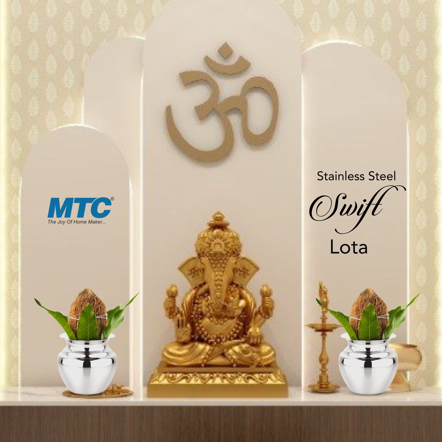 Heavy Stainless Steel Water Storage Lota/Kalash/Chambu/Tumbler for Pooja/Pongal/Marriage/Karvachauth