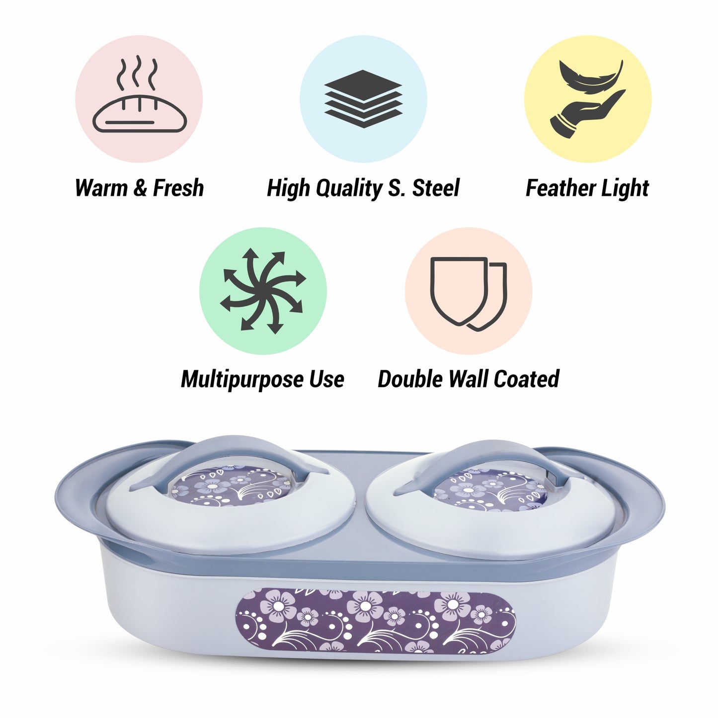 MTC Insulated Twin Casserole Set (850+850) Grey