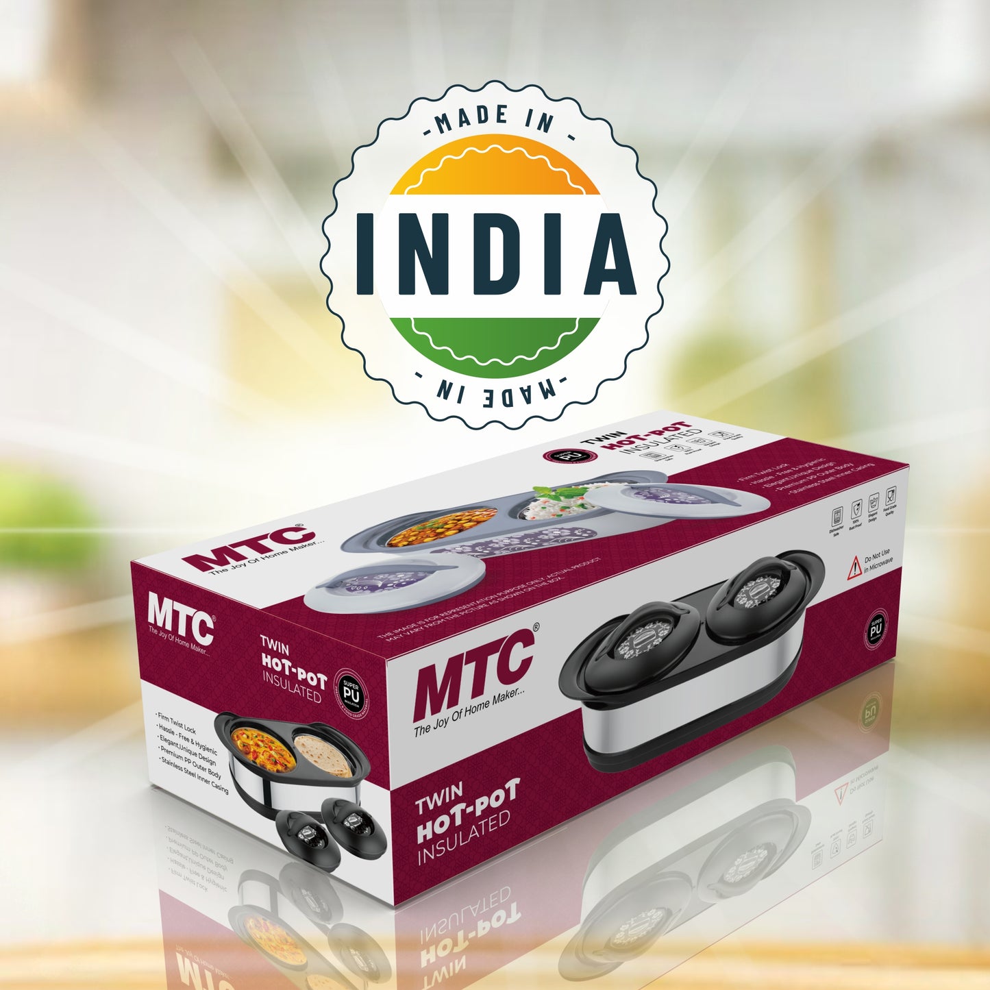 MTC Insulated Twin Casserole Set (850+850) Grey