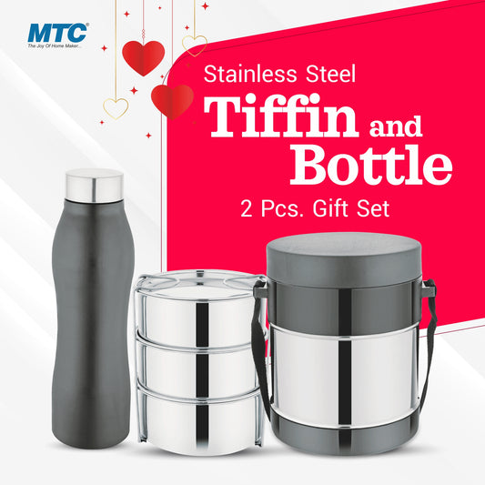 Hot Lunch box and Bottle 2 Pieces Gift Pack Combo